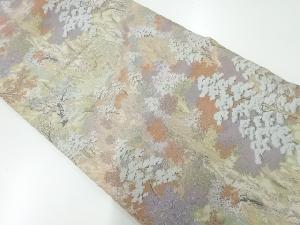 リサイクル　萬葉製　散水模様織出し全通袋帯